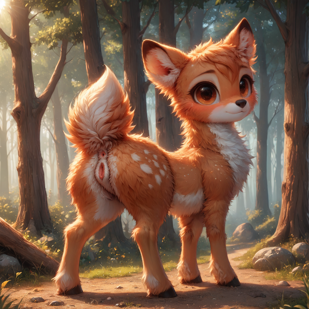 score_9, score_8_up, score_7_up, rating_explicit, feral, feral deer, source_furry, source_pony, Realistic,